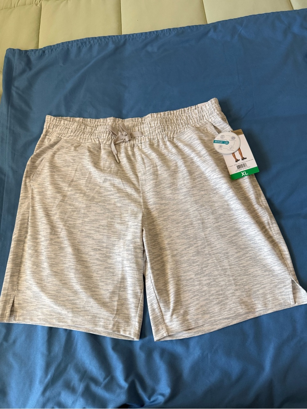 Mondetta Light Heather Gray Athletic Drawstring Shorts